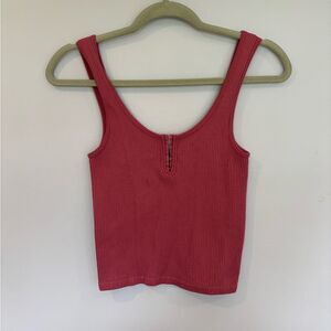 Forever 21 Ribbed Pink Tank Top